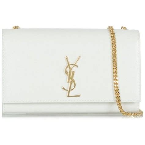 white ysl logo|ysl white shoulder bag.